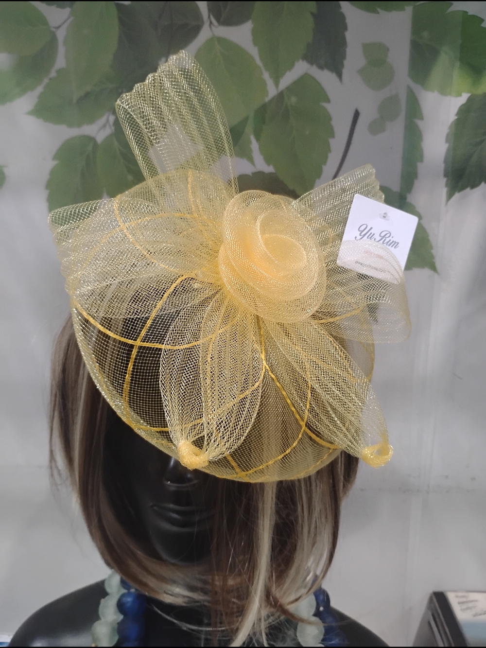 Yellow 💛 Mesh Fascinator Hat - Women Accessories😍